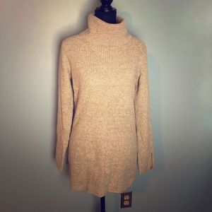Gray turtleneck sweater dress from Banana Republic
